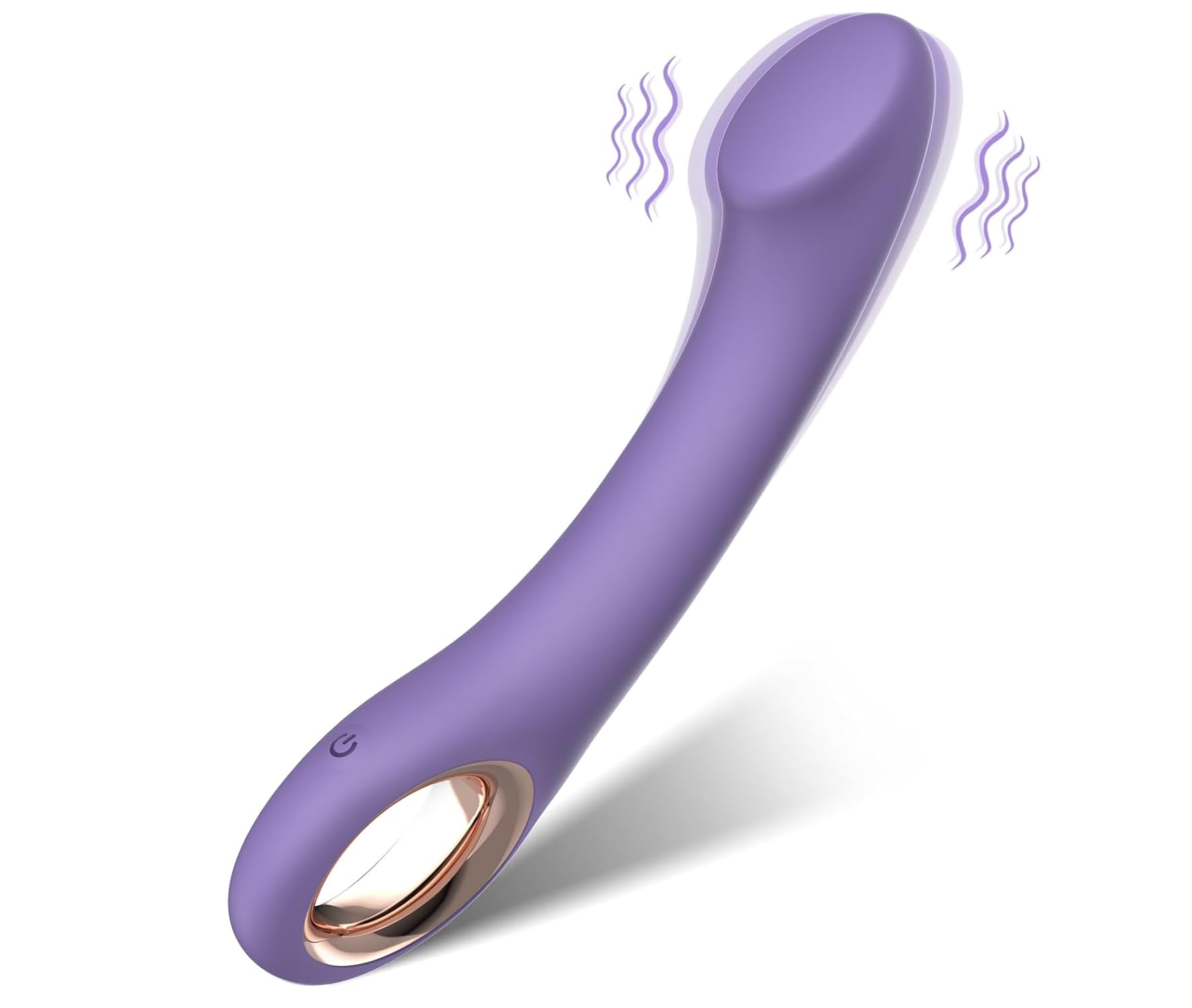 Curved G - Spot Vibrator with 10 Vibration Modes Soft Silicone Purple CK80763