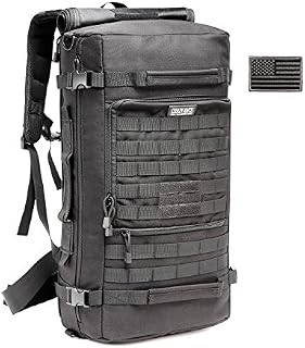 CRAZY ANTS Military Tactical Backpack Hiking Camping Daypack Shoulder Laptop Bag Upgraded Version,Black