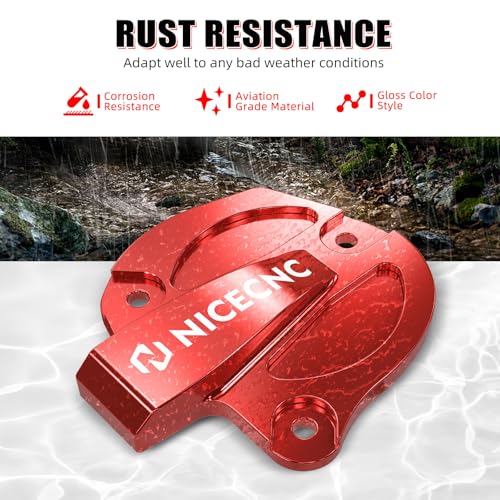 Image of NICECNC Red Throttle Cover Cap Guard Protector Aluminium Compatible with Yamaha Raptor 700 YFM700 2013 2015-2026, Raptor 700R YFM700R 2009 2011-2026, See Fitments