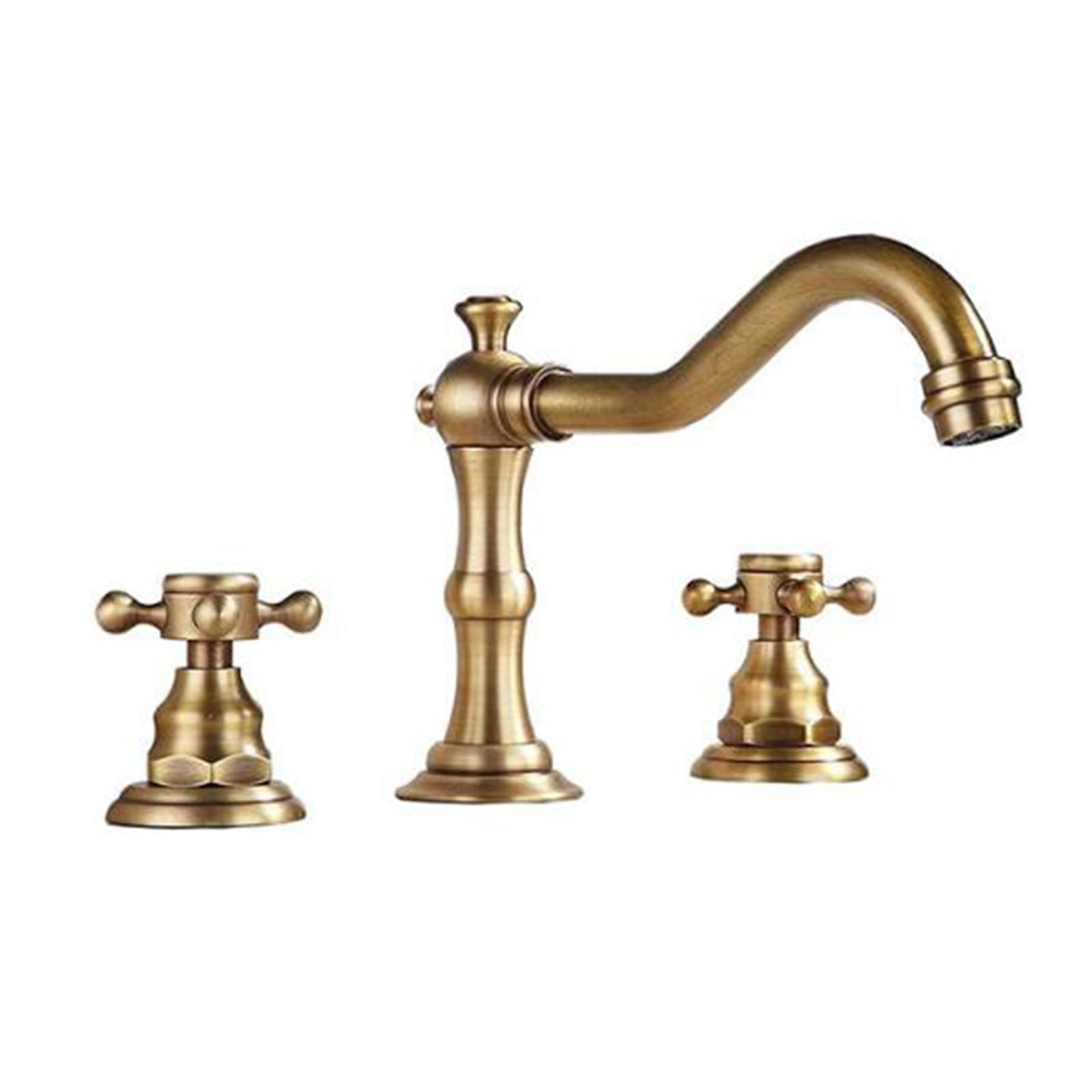Robinet mitigeur de lavabo en laiton antique style rétro chic pour vasque de bain
