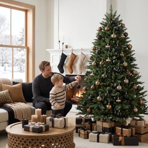 21ct Black and Gold Christmas Ornaments Set Tree Decorations - image 2