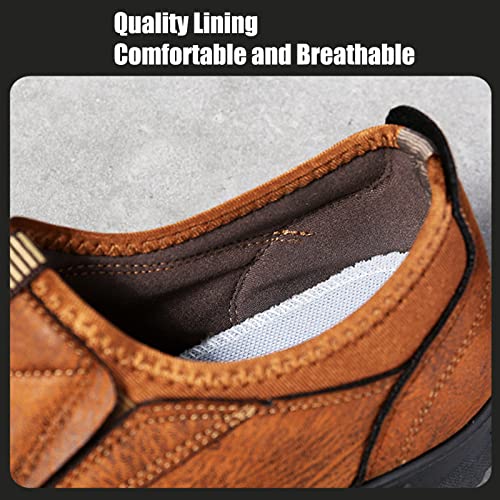 Mens Slip on Orthopedic Leather Loafer Casual Business Lightweight Walking Soft Driving Shoes Moccasin Daily Flats Sneakers 7