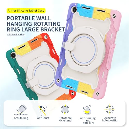 Coque MatePad SE 10.4 rotative silicone armure avec support rouge JZ