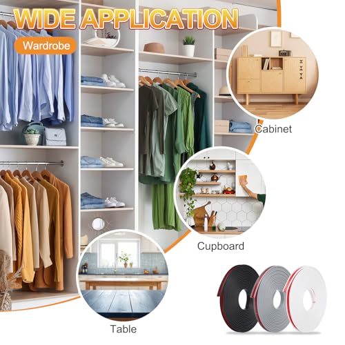 QUARKZMAN Kantenumleimer Selbstklebend, 12mm x 6m Flexibles Kantenschutz Selbstklebend U-Förmig TPE Kantenband für Schrankkanten, Abschlussleiste, Arbeitsplatten, Weiß