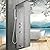 Lonuebu Shower Panel System with Digital Display,5 Shower Modes Wall Mounted Stainless Steel Rainfall Shower Tower and Handheld Shower Head System 2 Body Massage Jets