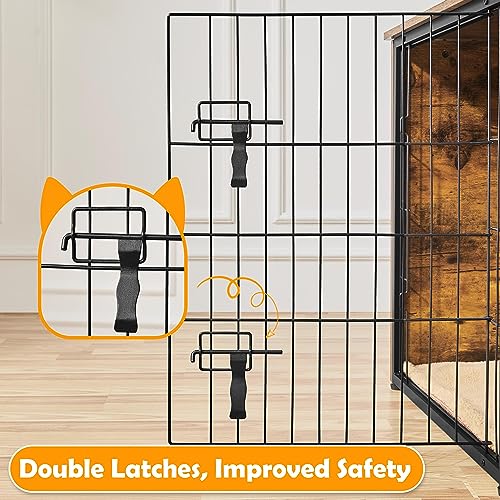 Image of Yaheetech 40in Wooden Dog Crate Furniture w /Cushion for Medium /Large Dogs