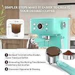 Espresso Machine Expresso Coffee Machines 20 Bar 2 IN 1 Latte Cappuccino Machine with Milk Frother Steam Wand Compatible for NS Original Capsules Blue