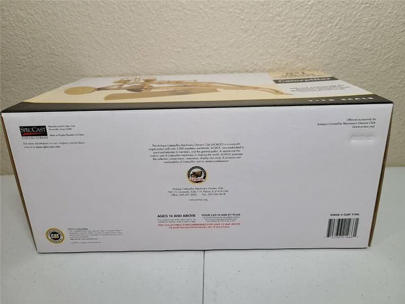 Miniatura 6 de Reparto de especificaciones para Caterpillar Nº 1 Terracer Grader - Amarillo Edición Limitada 1/16 DIECAST Camión Pre-Construido Modelo