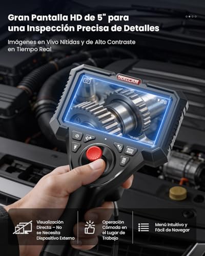 Cámara endoscópica industrial para autos y tuberías con cable impermeable de 1,5m 4