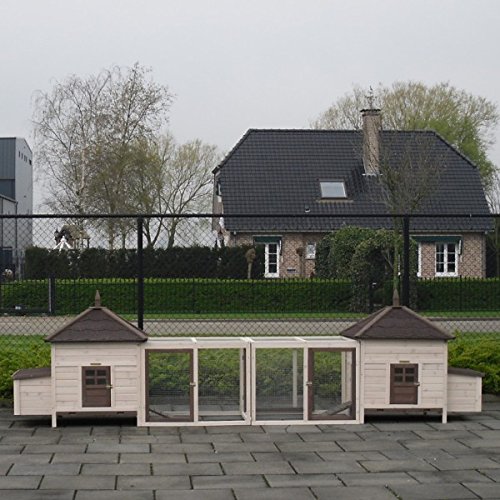 JoyPet.eu Chicken coop Ambiance Large Double with 2 runs 436x93x122cm