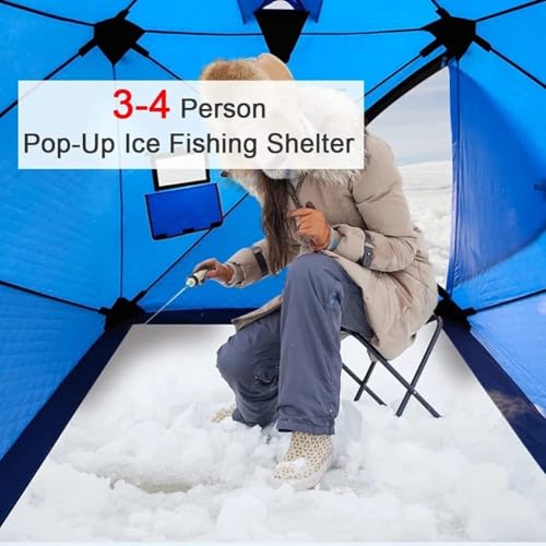 Carpa de Pesca en Hielo para 3-4 Personas, Resistente y Rápida miniatura 5