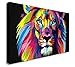 Produktbild Leinwanddruck, abstrakter Löwe / Pop Art, verschiedene Größen, holz, A0 47X33inch