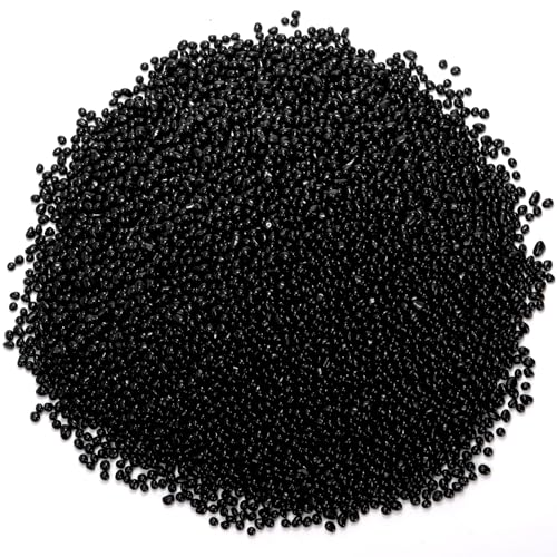 Image of SOUJOY 3 LB Small Aquarium Substrate Gravel Sand, Polished Smooth Fish Tank Gravel, Black Crystal Chip Stone, Natural Decorative Mini Pebbles for Potted Plant, Vase Fillers, Fish Tank Rock