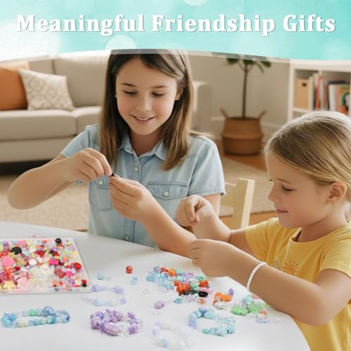 Image of SANNIDHI DIY Bracelet Making Set Bracelet Beads and Keychain Jewelry Making Kit, Assorted Cartoon Resin Beads Set for Kids Women DIY Phone Chains and Wristlets