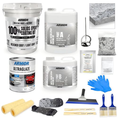 ArmorPoxy 100% Solids Garage Epoxy Kit, 300 sq ft