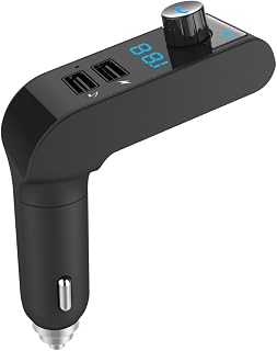 MASO FM Transmitter, Bluetooth 4.2 USB LCD Car Bluetooth Wireless Radio Adapter Charger MP3 Player