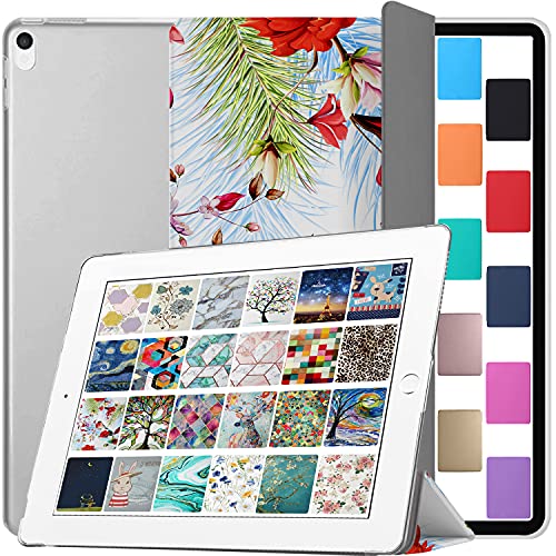 Image of DuraSafe Cases for iPad 10.5 Inch 2017 Air 3 2019 [ PRO 10.5 Air 3rd Gen ] A1701 A2152 A2123 MUUL2HN /A MUUK2HN /A MUUJ2HN /A MQDX2HN /A PrintediPad Cover Translucent Frosted Hard Back - Birds Flowers