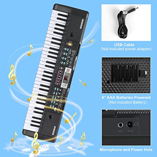 Clavier Numerique 61 touches, FOXSPORT, Piano Enfant, Clavier Electronique Portable avec Support de Partition et Microphone, Cadeau pour garçons et filles - Les Beatles, Paul McCartney, John Lennon, RIngo Starr, George Harrison Clavier Numerique 61 touches, FOXSPORT, Piano Enfant, Clavier Electronique Portable avec Support de Partition et Microphone, Cadeau pour garçons et filles – Image 6