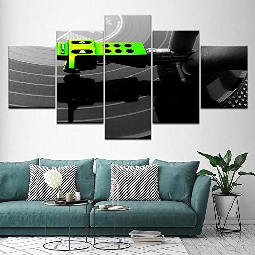 5 Stück Kunst DJ Musik Leinwand Gemälde CD-Player Poster Drucke Wandkunst Bilder Moderne Wohnkultur-40x60 40x80 40x100cm ohne Rahmen