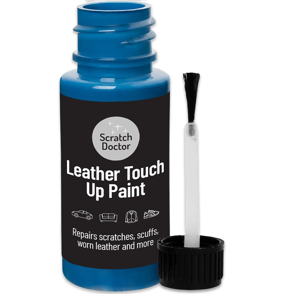The Scratch Doctor Blue Scratch Doctor Leather Touch Up Paint | For Furniture, Sofas, Cars Seats, Shoes, Handbags 15Ml (Blue)