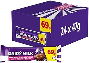 Dairy Milk Marvellous Creations Jelly Popping Chocolate Bar 24x47g Bars, Limited Edition