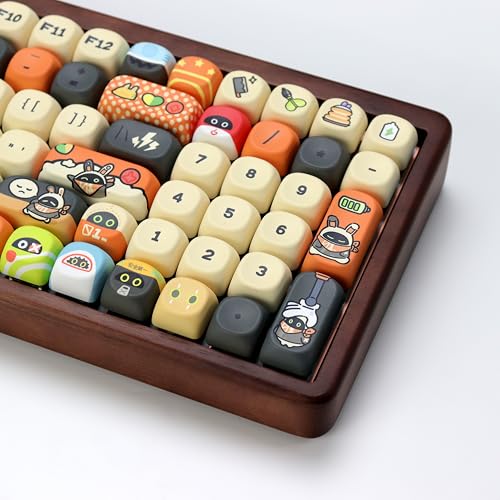 Image of KBDiy ZZZ Cute Bangboo Keycaps Set 133 Keys KOA Profile Dye-Sublimation Kawaii Rabbit Art Keycaps for Cherry Gateron MX Switches Gaming Mechanical Keyboards