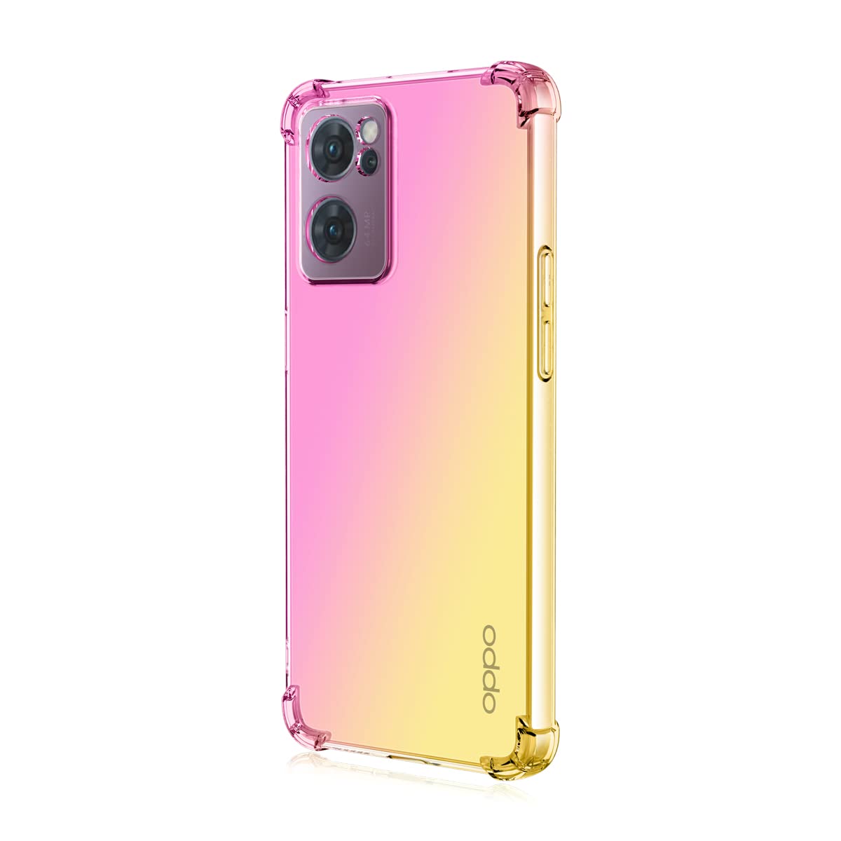 POUHYE Cover per Oppo Find X5 Lite Custodia Originale, Sottile Morbido Silicone Cover con Protezione Fotocamera, TPU Antiurto Protezione Case per Oppo Find X5 Lite Verde