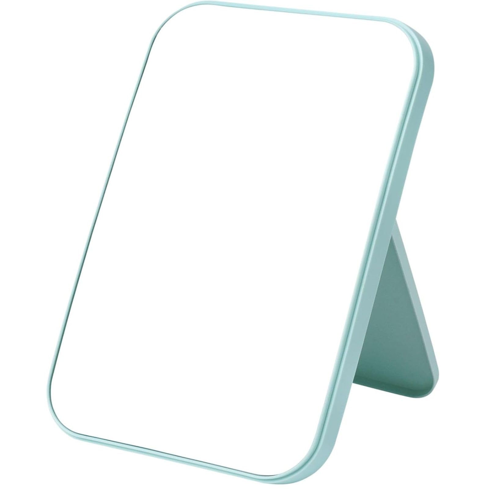 BEYTEQ Foldable Makeup Mirror- Portable Rectangular Vanity Mirror with Stand for Desk, Travel, Camping - Blue-image-2