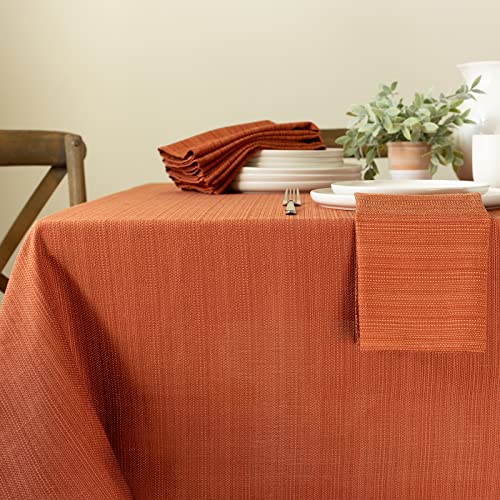 image for Benson Mills Cameron Textured Fabric Table Cloth, for Everyday Home Di