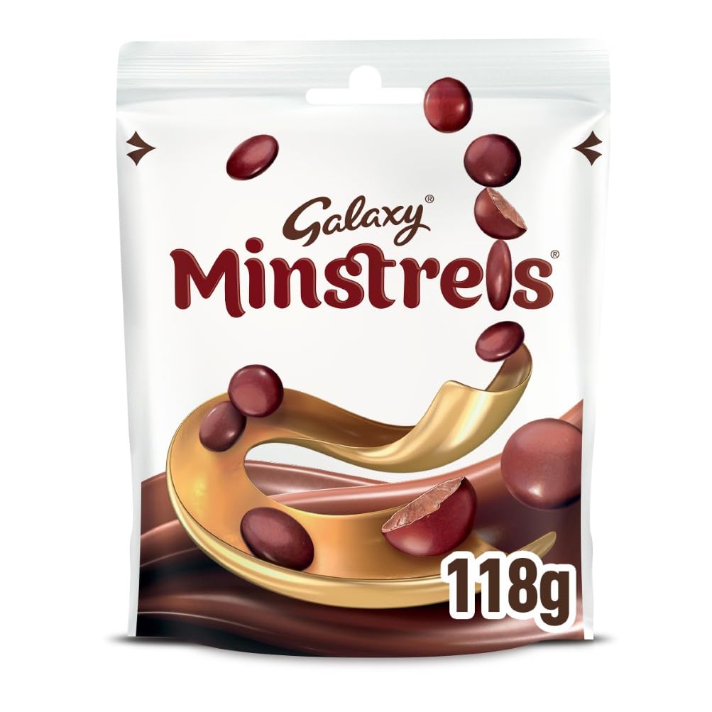 Galaxy Minstrels Milk Chocolate Bag, 118g, Ideal for Chocolate Gift, Snacks or HamperRainforest AllianceRainforest AllianceRainforest AllianceRainforest Alliance