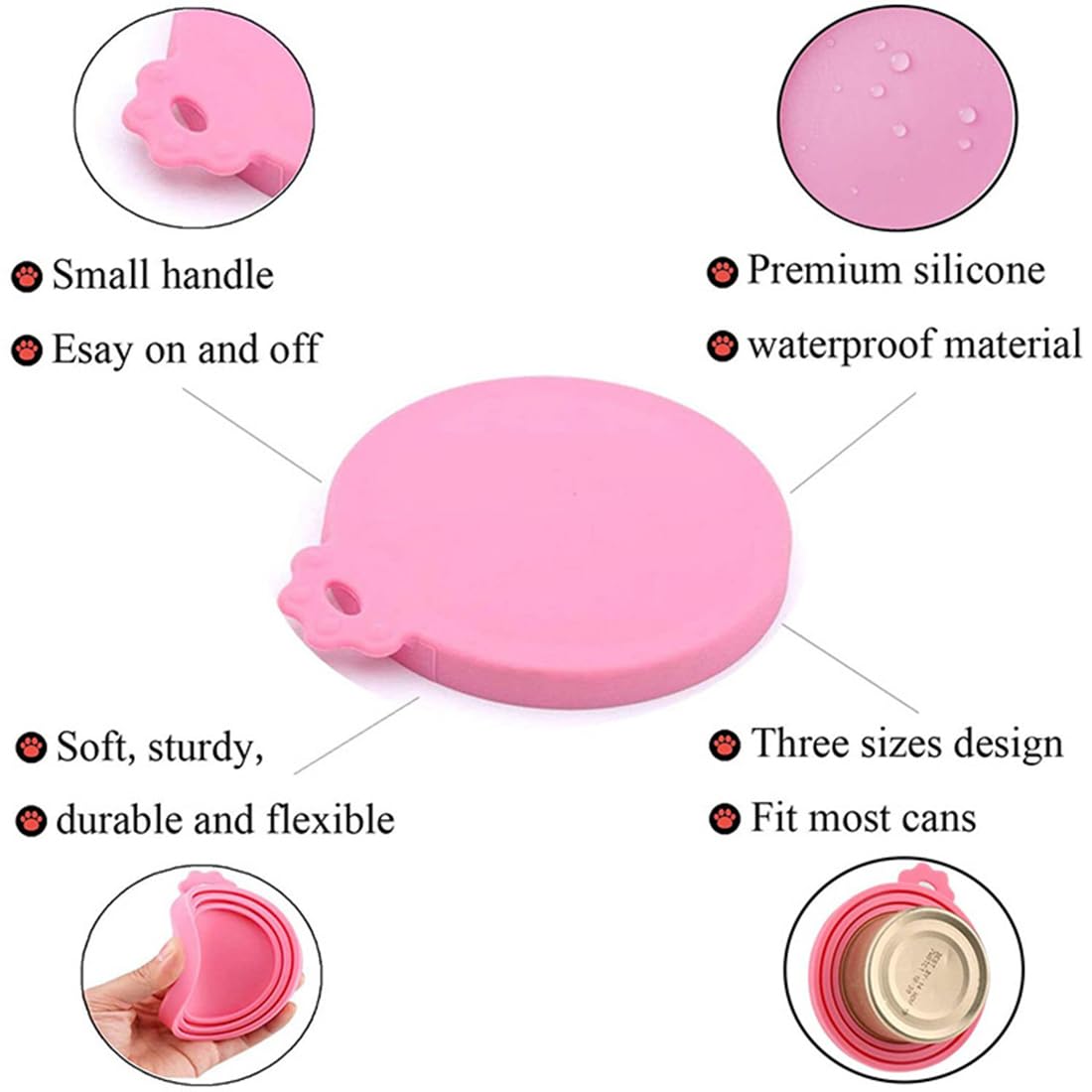 4 Coperchi In Silicone Per Lattine - Con Cucchiai, Per Cibo Animali E Uso Alimentare - Foto 2