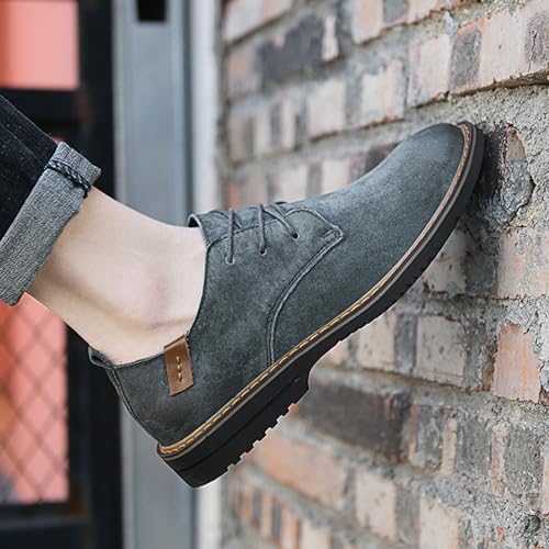 Men's Classic Lace Up Oxfords,Casual Leather Comfort Dress Shoes British Business Wing Tip Non-Slip Formal Shoes3