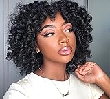 Roktress Jamaican Bounce Crochet Hair - 6inch 1B Wand Curl Crochet Braids Short Crochet Hair Jumpy...