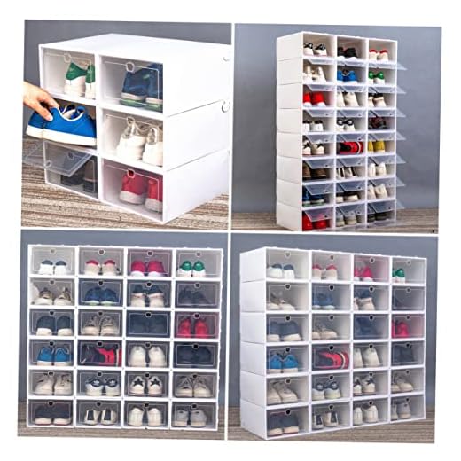 Cabilock Caja De 6 Uds Cajones De Plástico para Zapatos Organizador De Zapatos Transparente Cajas De Almacenamiento De Zapatos Transparentes Caja De Zapatos Blancos Contenedor De