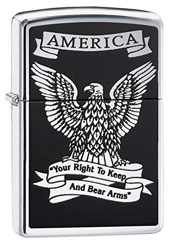 Zippo Eagles Dare Pocket Lighter - Refillable Flip-Top Windproof Lighters - Fierce Soaring Eagle Patriotic Design Pocket Lighters - Luxury Metal Lighter Made in USA product thumbnail 17
