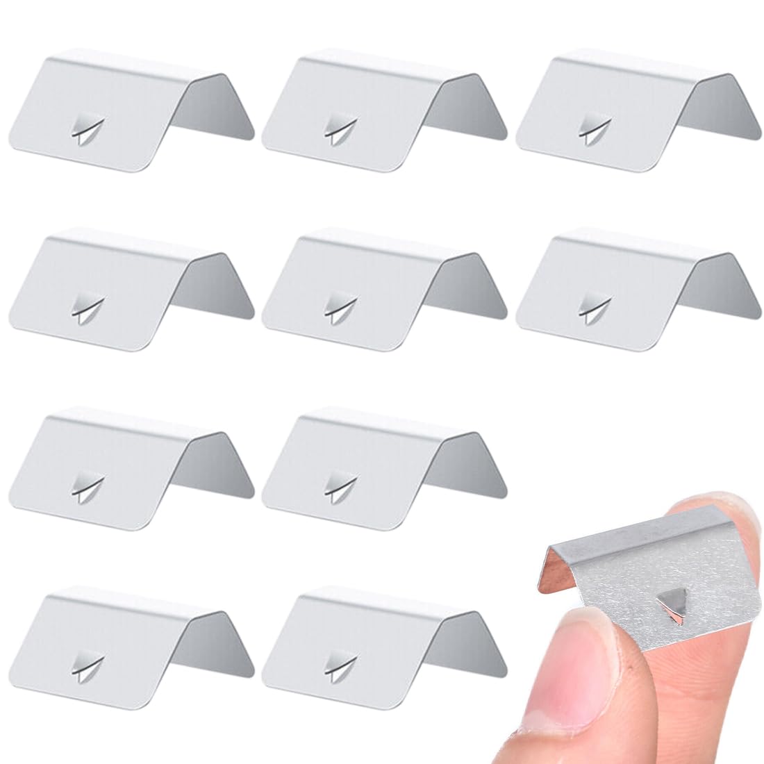 Clip Per Deflettori Auto In Acciaio Inox - Confezione Da 10 Pezzi - Foto 3