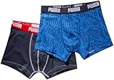 2 Cascada del paquete PUMA – Calzoncillos de Hombre Shadow Print 2P, Hombre, Color Azul, tamaño XL