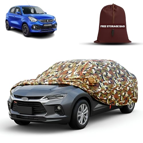 Image of MORNYRAY Car Cover for Maruti Suzuki Celerio | Fully Waterproof Car Body Cover | with Mirror & Antenna Pocket | Dustproof, Windproof & Anti-Scratch Lining, Camouflage