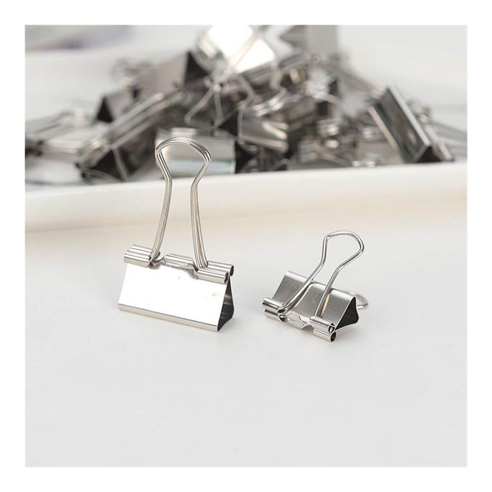 Lot De 110 Trombones Métalliques - 4 Tailles (15, 19, 25, 32 Mm) - Colorés, Avec Trou De Suspension - Pour Bureau, école, Maison - 6