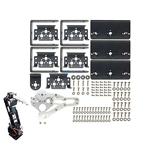 Aluminium 6 DOF Arm Claw Mount Kit Mechanical Robotic Arm for Arduino