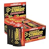 Honey Stinger Organic Strawberry Kiwi Energy Gel | Caffeinated & Gluten Free | for Exercise; Running and Performance | Sports Nutrition for Home & Gym; Pre and Mid Workout | 12 Pack; 13.2 Ounce