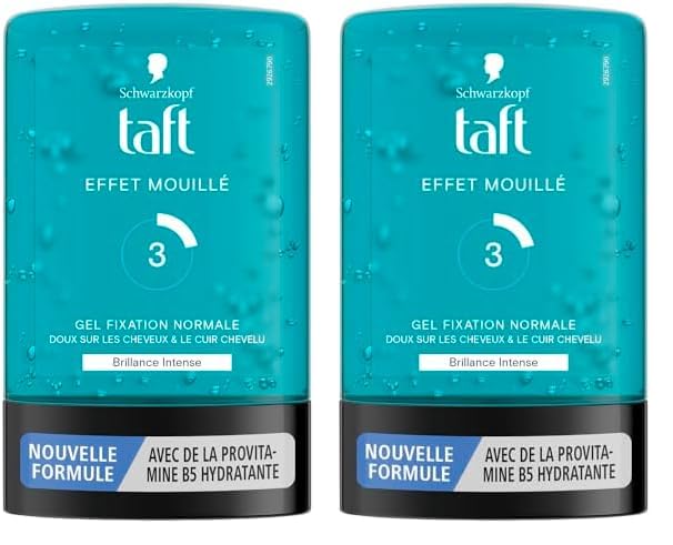 Schwarzkopf - Taft - Gel Tube Coiffant - Gel Effet Mouillé - Brillance Intense - Fixation Normale - Doux sur les cheveux - Tenue longue durée - Sans Effet...
