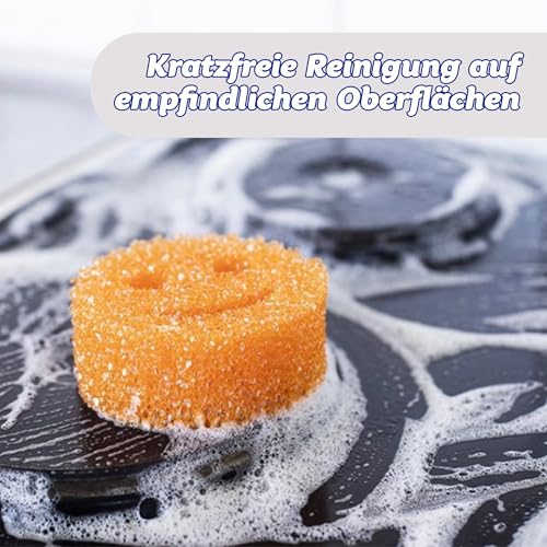 Scrub Daddy Colors Spülschwamm, Putzschwämme im Multipack - Texturveränderung, kratzfreier Schmutzradierer Schwamm für die Küche, geruchsresistent, Küchenschwamm spülmaschinenfest - 4er-Pack