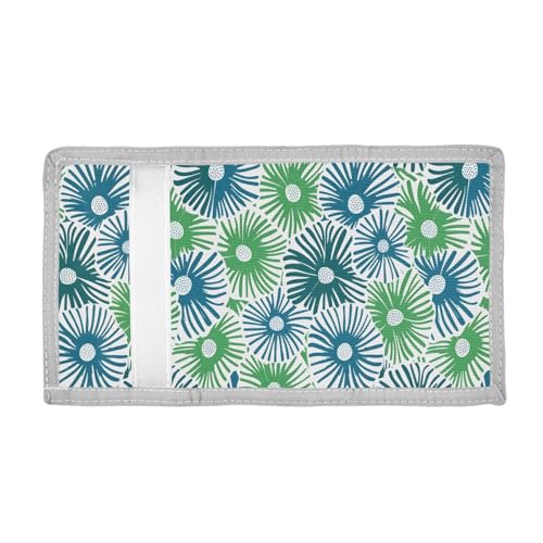 ALAZA Kids Wallets for Boys Girls Toddler Trifold Wallet Children Small Dandelion Blue Green with Zipper Coin Pocket2