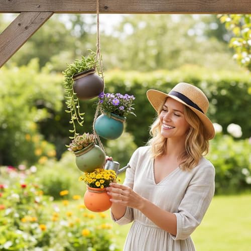 Mini pots de fleurs esthétiques durables en céramique haute résistance - 5