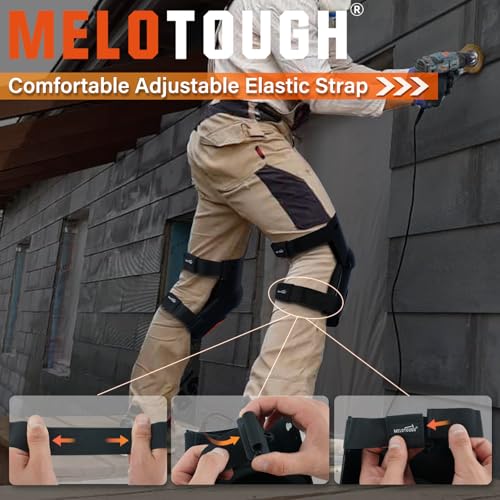 Image of MELOTOUGH Knee Pads for Work,Construction,Flooring,Gardening-Comfortable and Flexible(Orange)