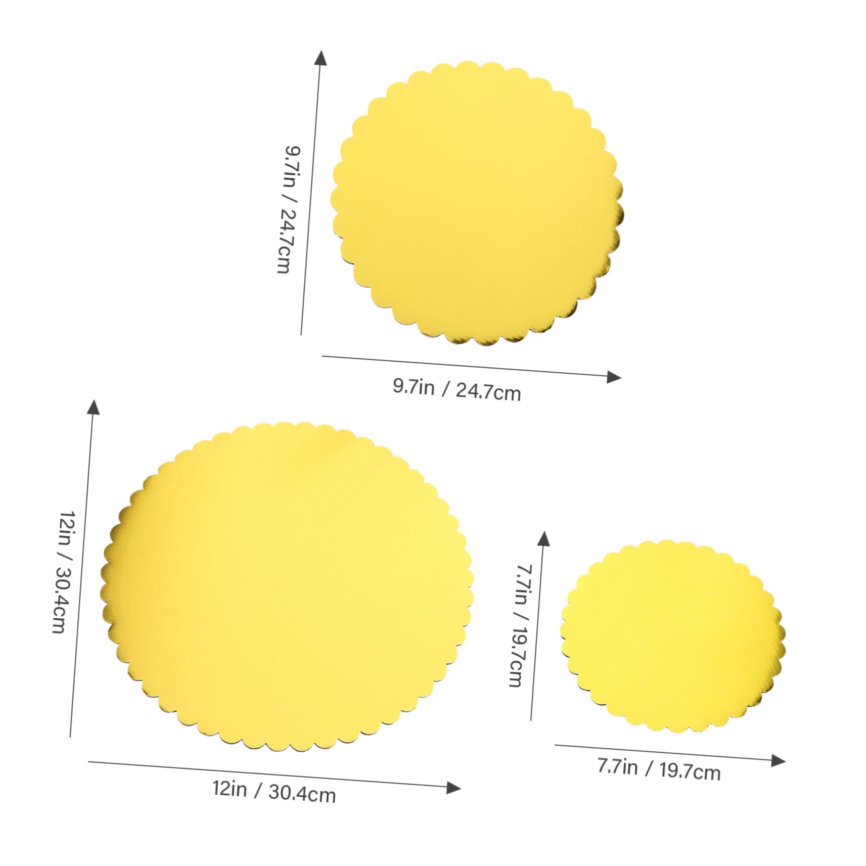 OUNONA 30pcs Round Cake Bases Cake Display Boards for Decorating for Bakeries and Parties