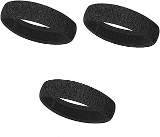CLISPEED 2pcs Running Headbands for Men Scarf Headband Workout Headbands for Men Sweatband Headband Breathable Fitness Headband Sports Headscarf Black Simple Fitness Headband Sweat Band Man