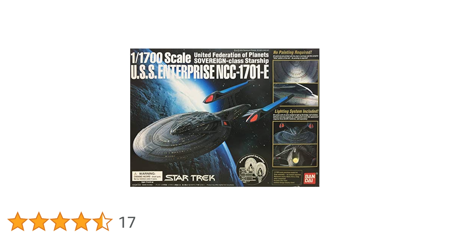 スタートレック 1/1700 スケール
エンタープライズ NCC-1701-E Amazon | スタートレック 1/1700 U.S.S.エンタープライズ