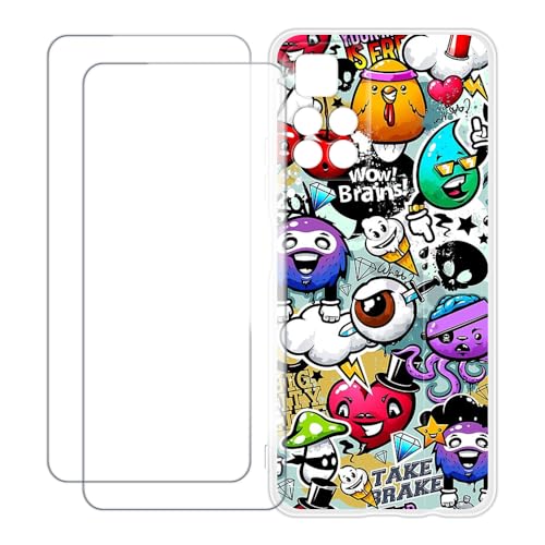 UOGNADGD Xiaomi Redmi Note 11S 5G �Ƃ̌݊������� �J�X�^���J���t���P�[�X�{�����K���X�ی�t�B����2���t�� ? �Ռ��z�������h�~ (������)